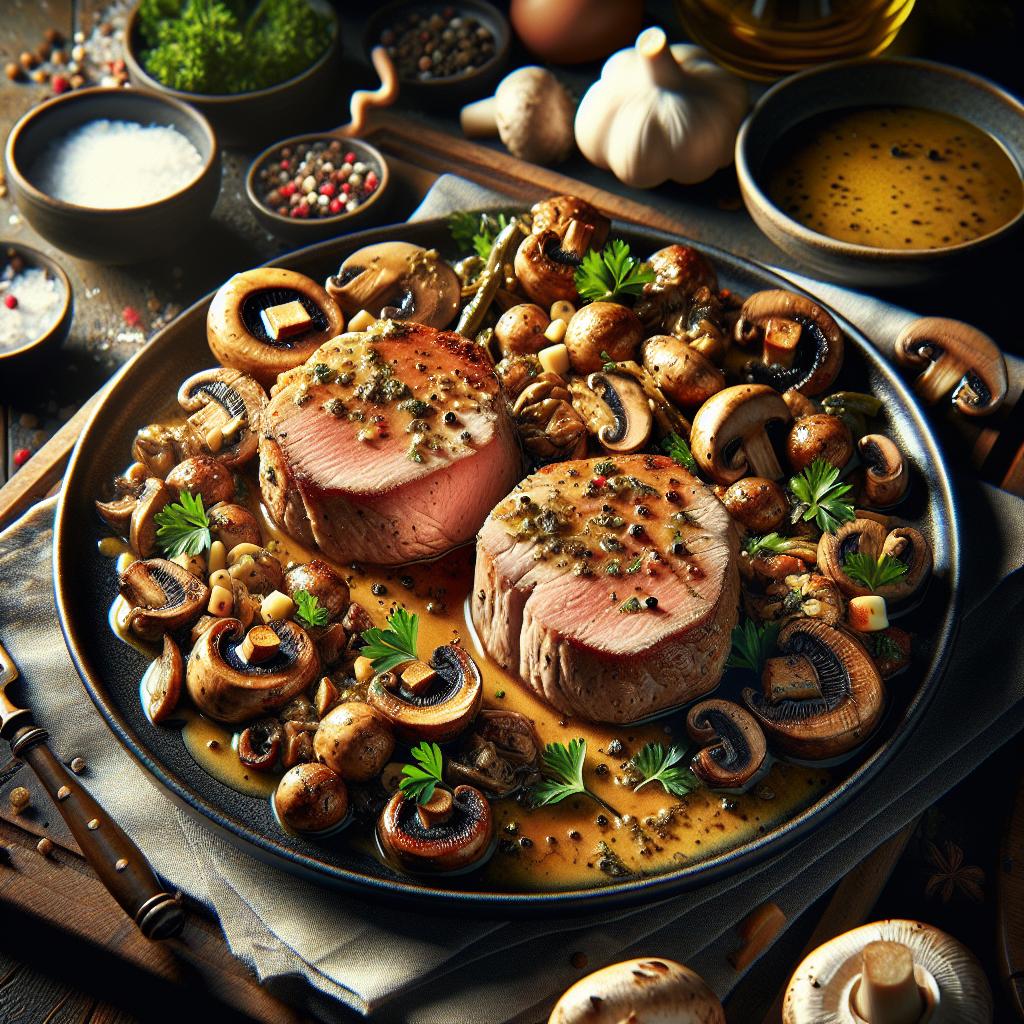 pork tenderloin medallions with mushroom sauce