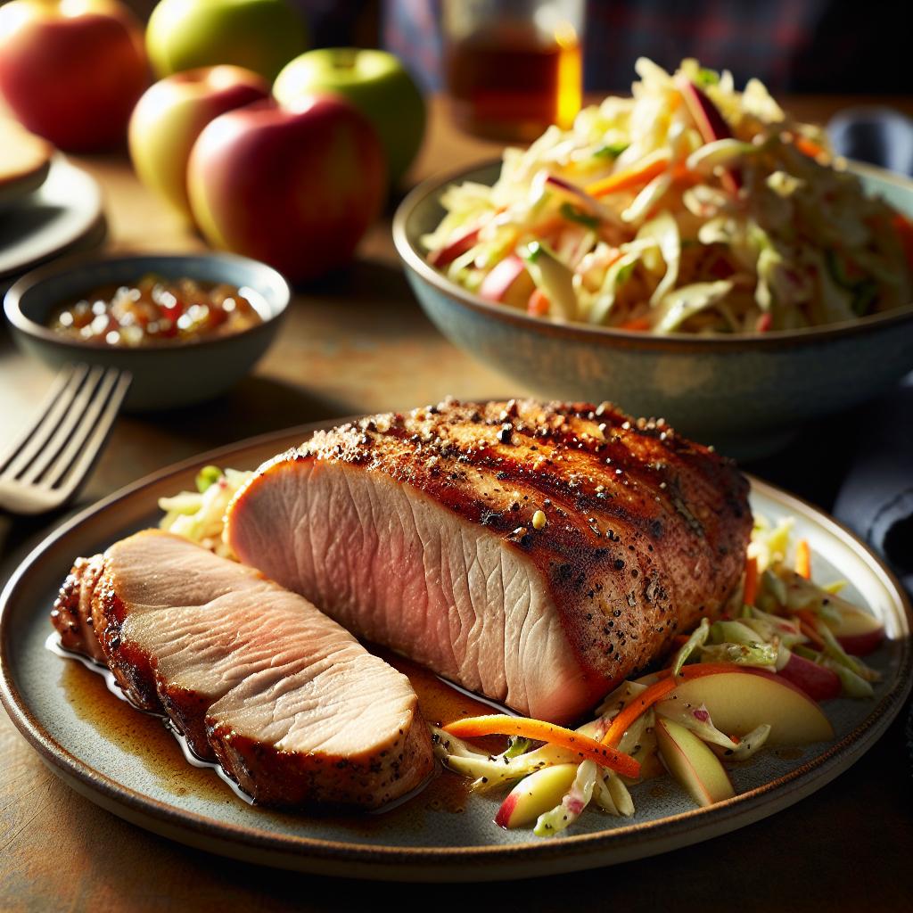 pork tenderloin with apple slaw