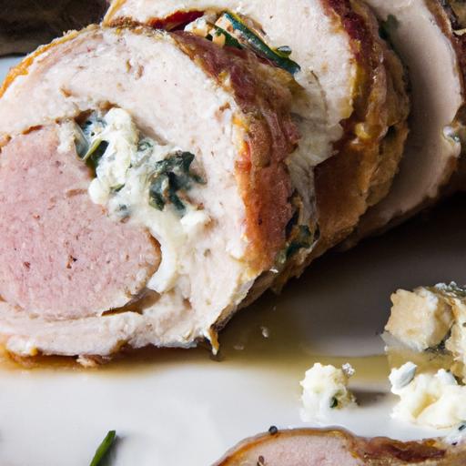 pork tenderloin with bacon and blue cheese