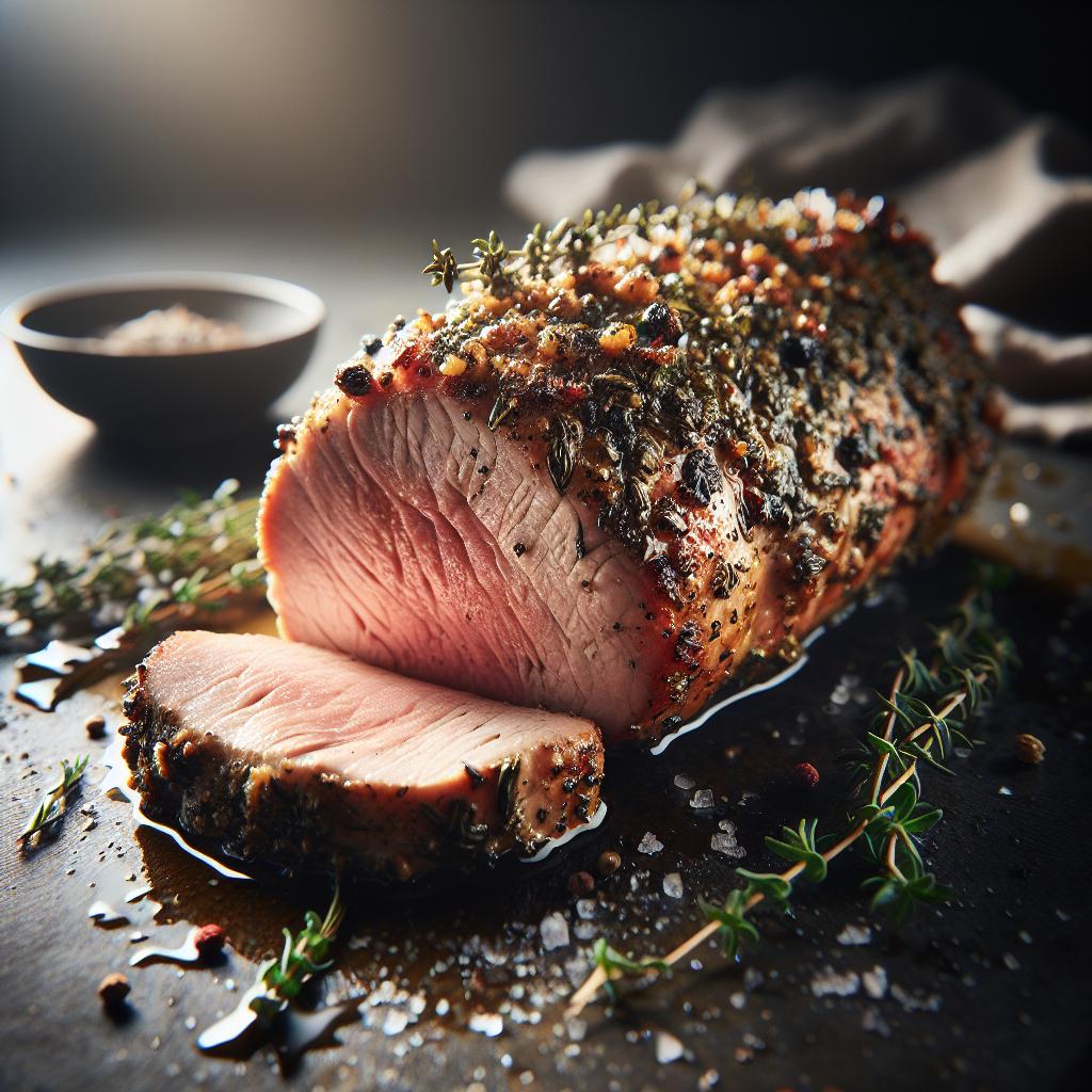 pork tenderloin with herb crust