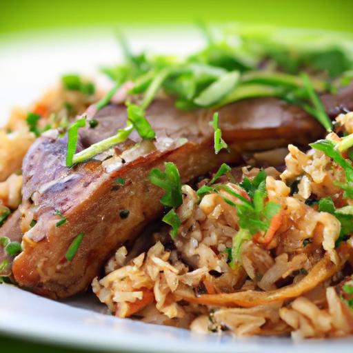 Pork Tenderloin with Herbed Rice