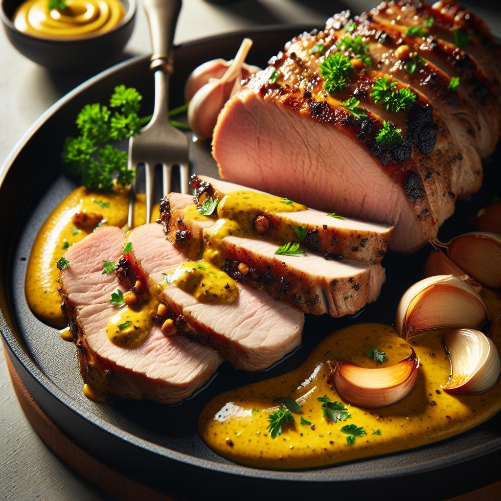 pork tenderloin with mustard sauce