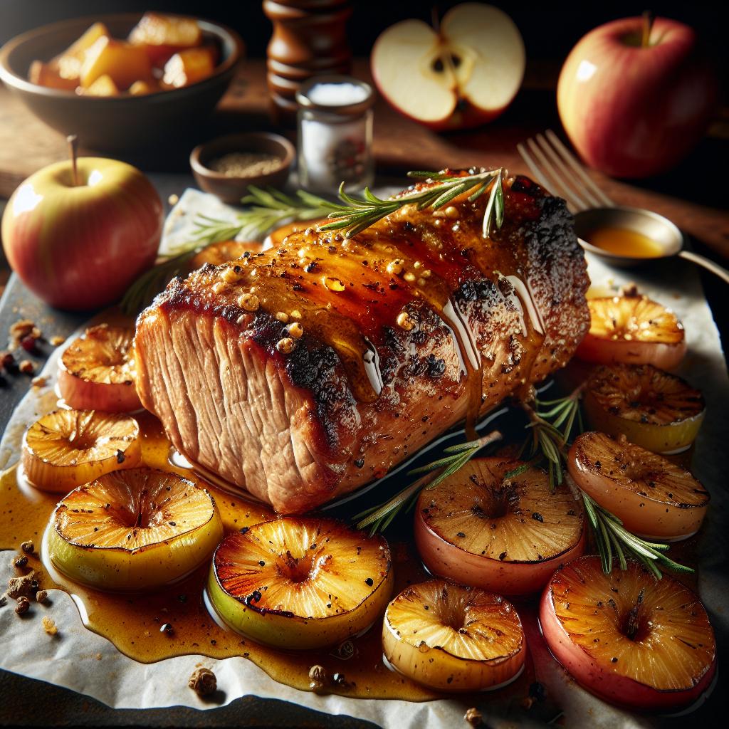 pork tenderloin with roasted apples and onions