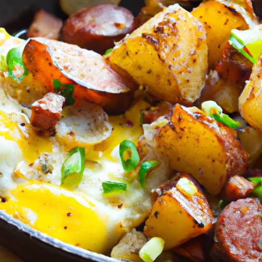 potato and sausage breakfast bowl