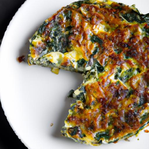 potato and spinach frittata