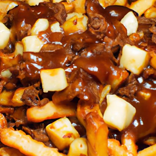 poutine with cheese curds and gravy