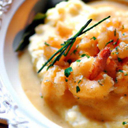 Prawn and Cheddar Grits