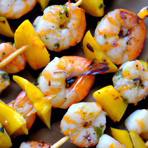 Prawn and Mango Skewers