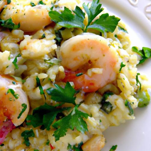 prawn and pea risotto