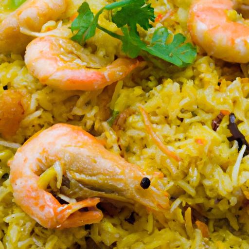 prawn biryani with basmati rice