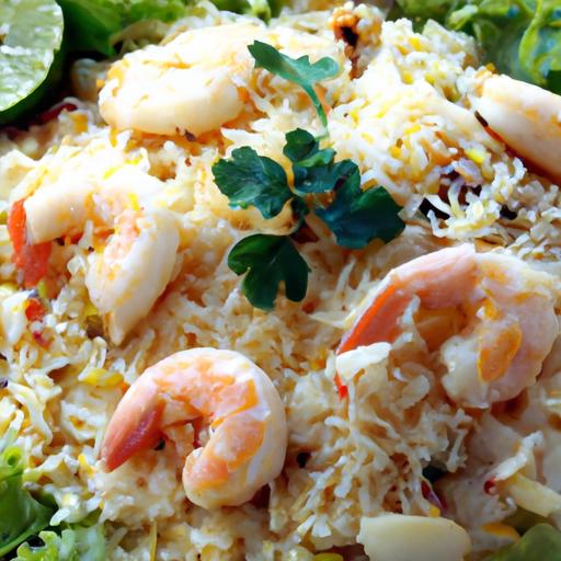 prawn biryani with basmati rice and coconut milk