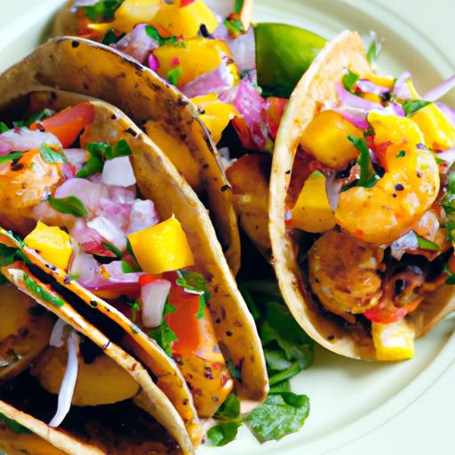 prawn tacos with mango salsa