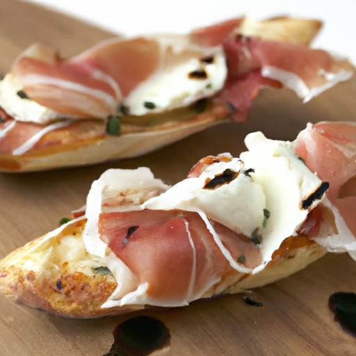 Prosciutto and Burrata Crostini