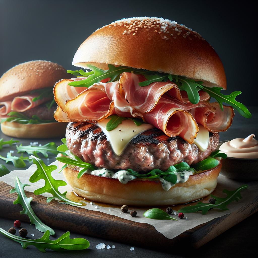 prosciutto arugula burger