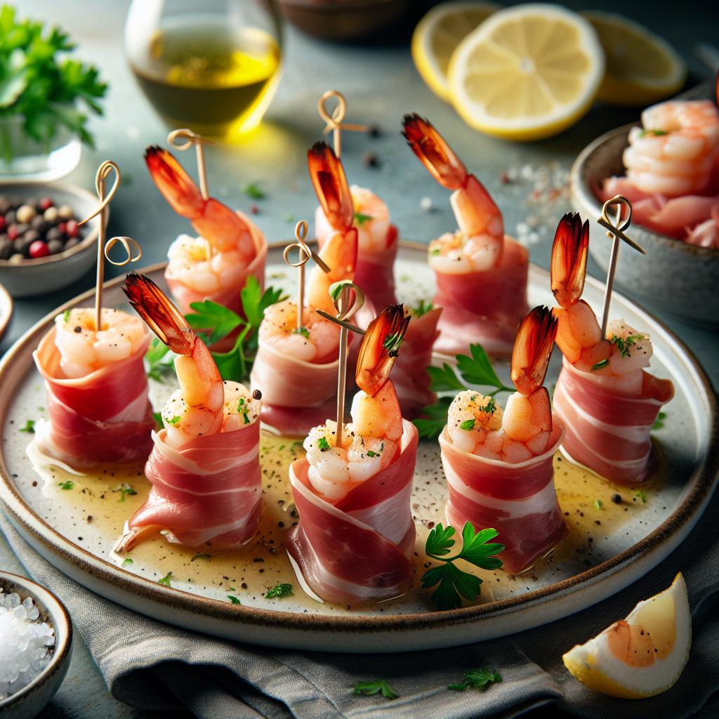 prosciutto wrapped shrimp cocktail