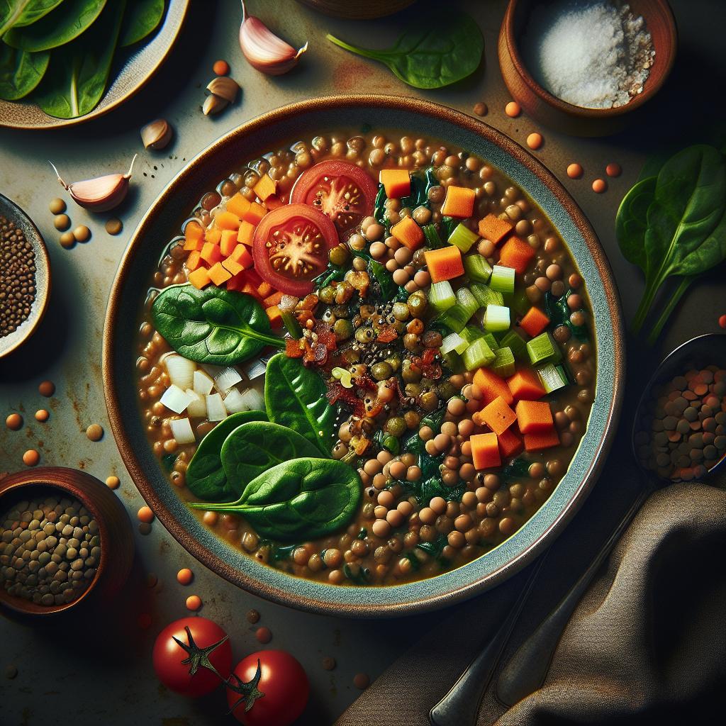 protein packed lentil soup