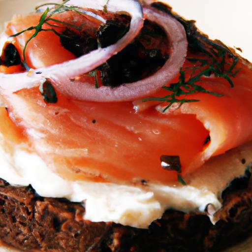 pumpernickel with smoked salmon