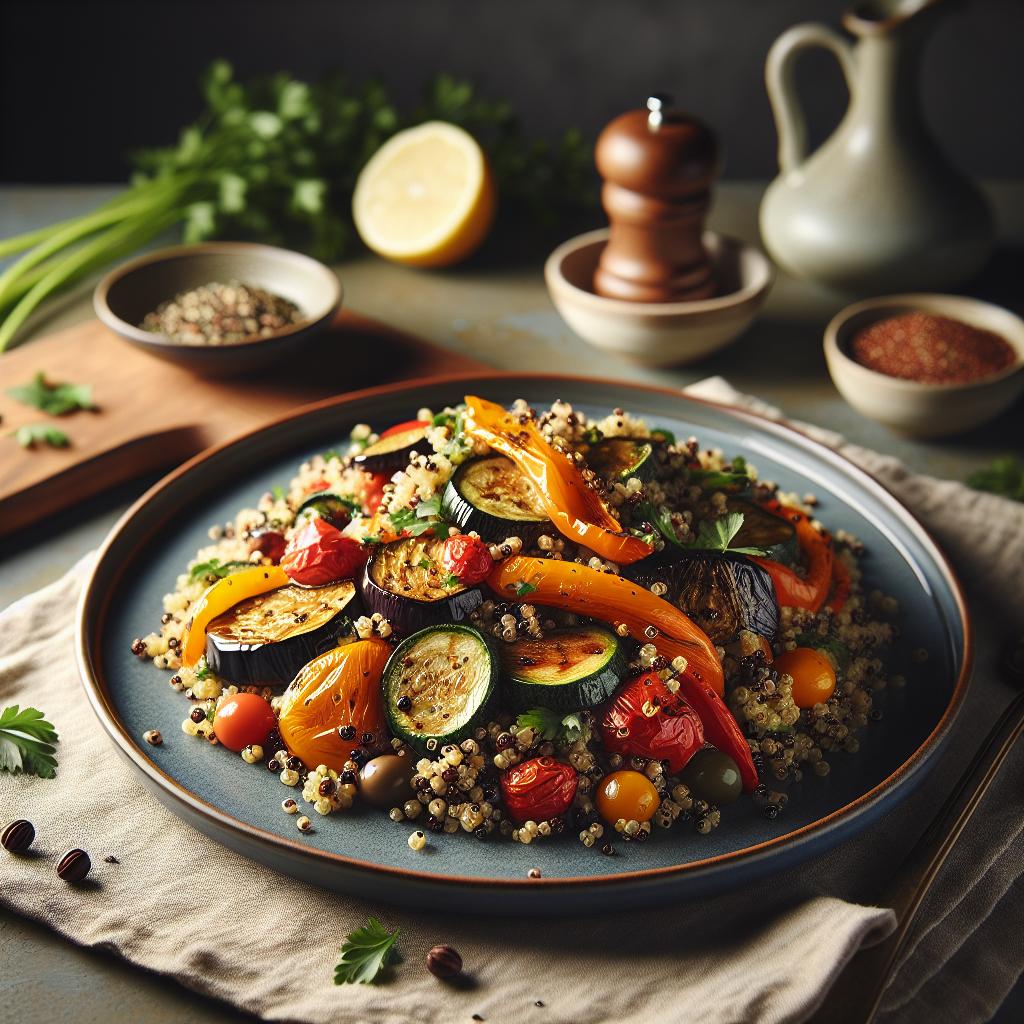 quinoa salad with roasted vegetables