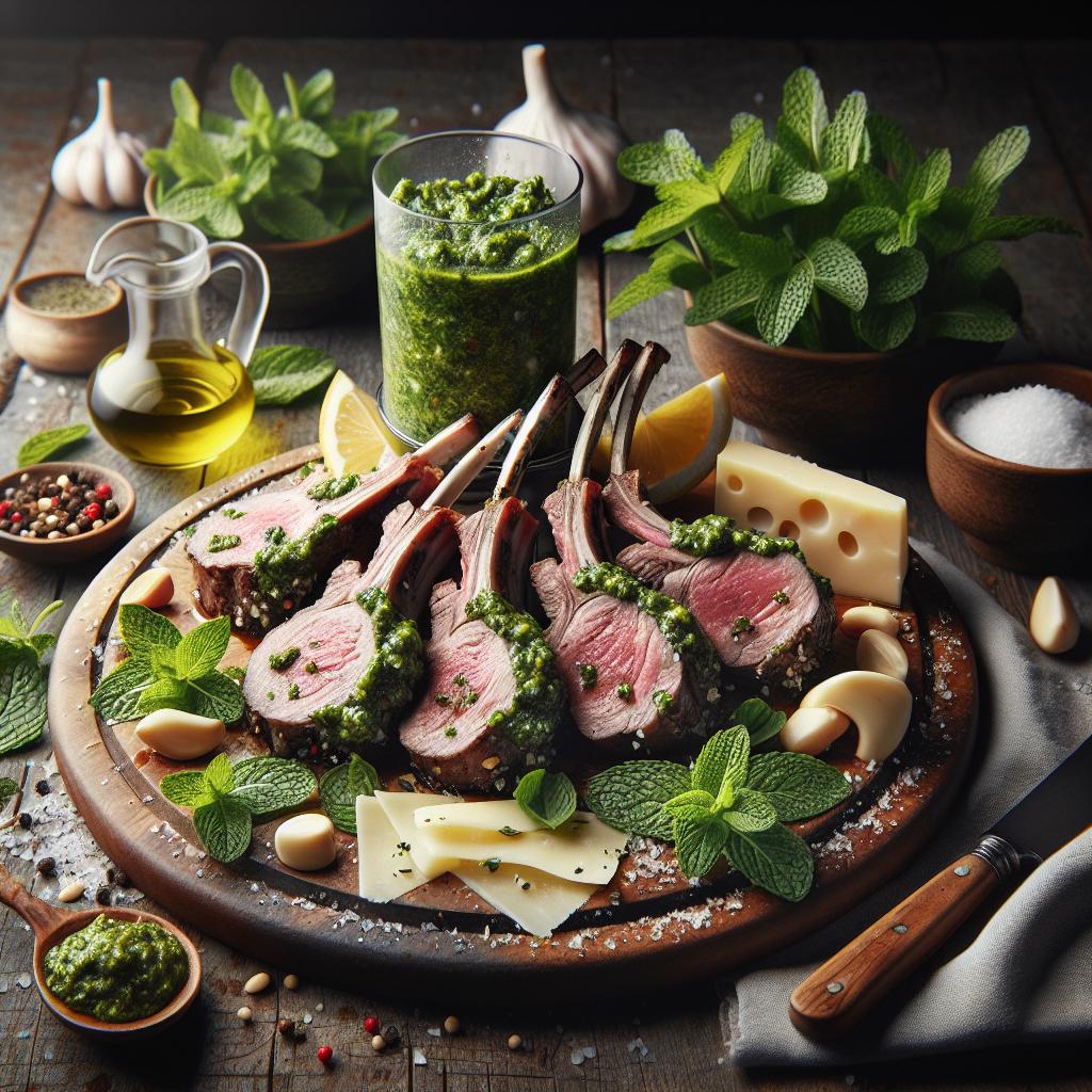 Rack of Lamb with Mint Pesto