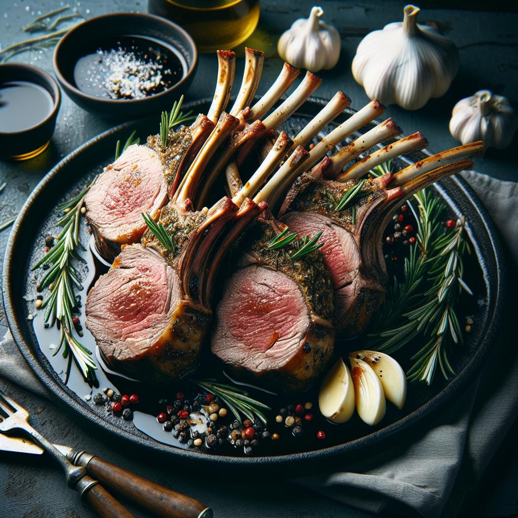 rack of lamb with rosemary sauce