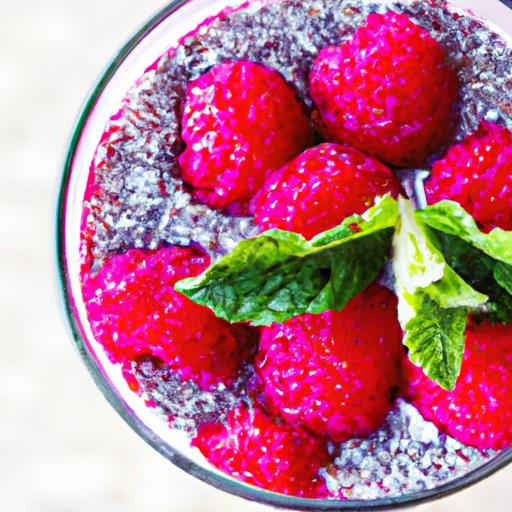 raspberry chia pudding