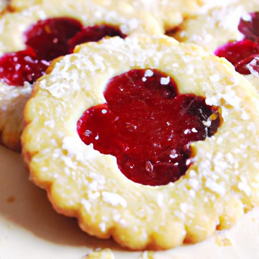 raspberry linzer cookies