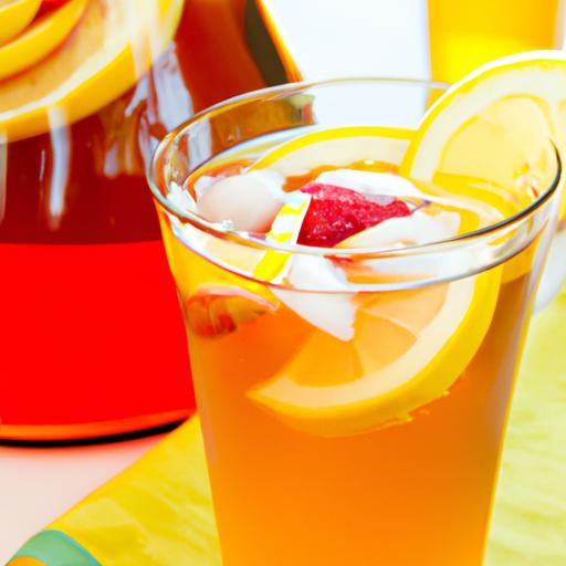 raspberry peach iced tea