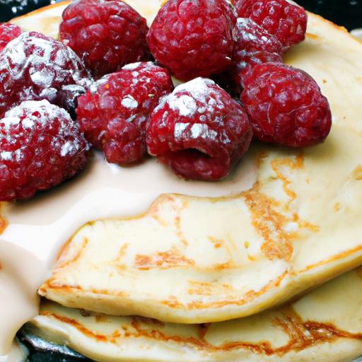 raspberry white chocolate pancakes