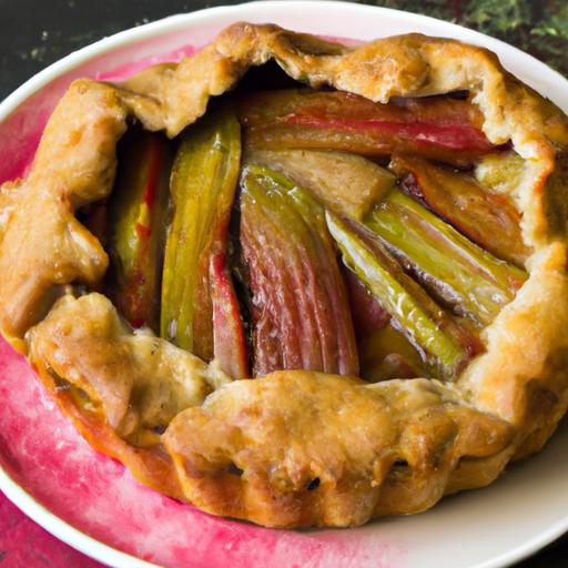 rhubarb and apricot galette