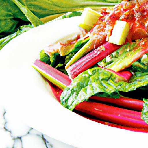 Rhubarb and Avocado Salad