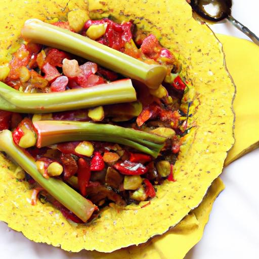 Rhubarb and Green Bean Salad