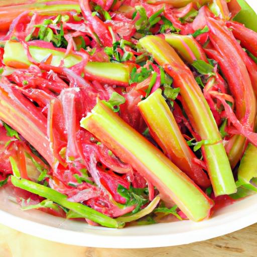 Rhubarb and Jicama Slaw