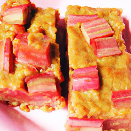 Rhubarb and Oat Bars