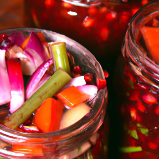 rhubarb and pomegranate relish