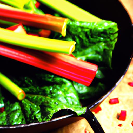 rhubarb and spinach stir fry