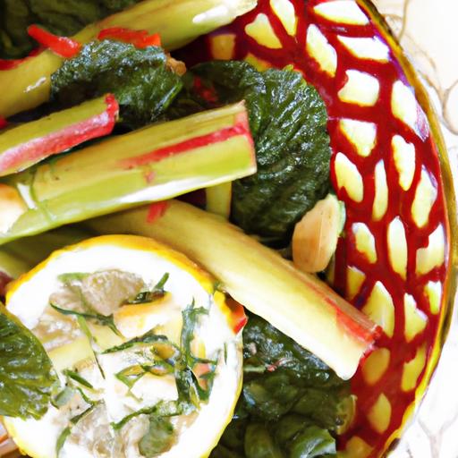 Rhubarb and Zucchini Salad