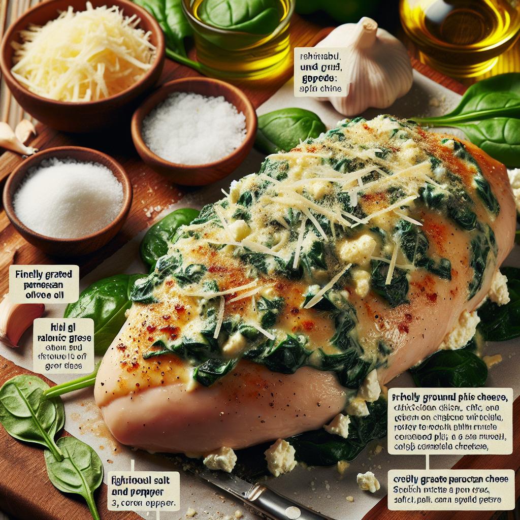 Ricotta and Spinach Stuffed Chicken