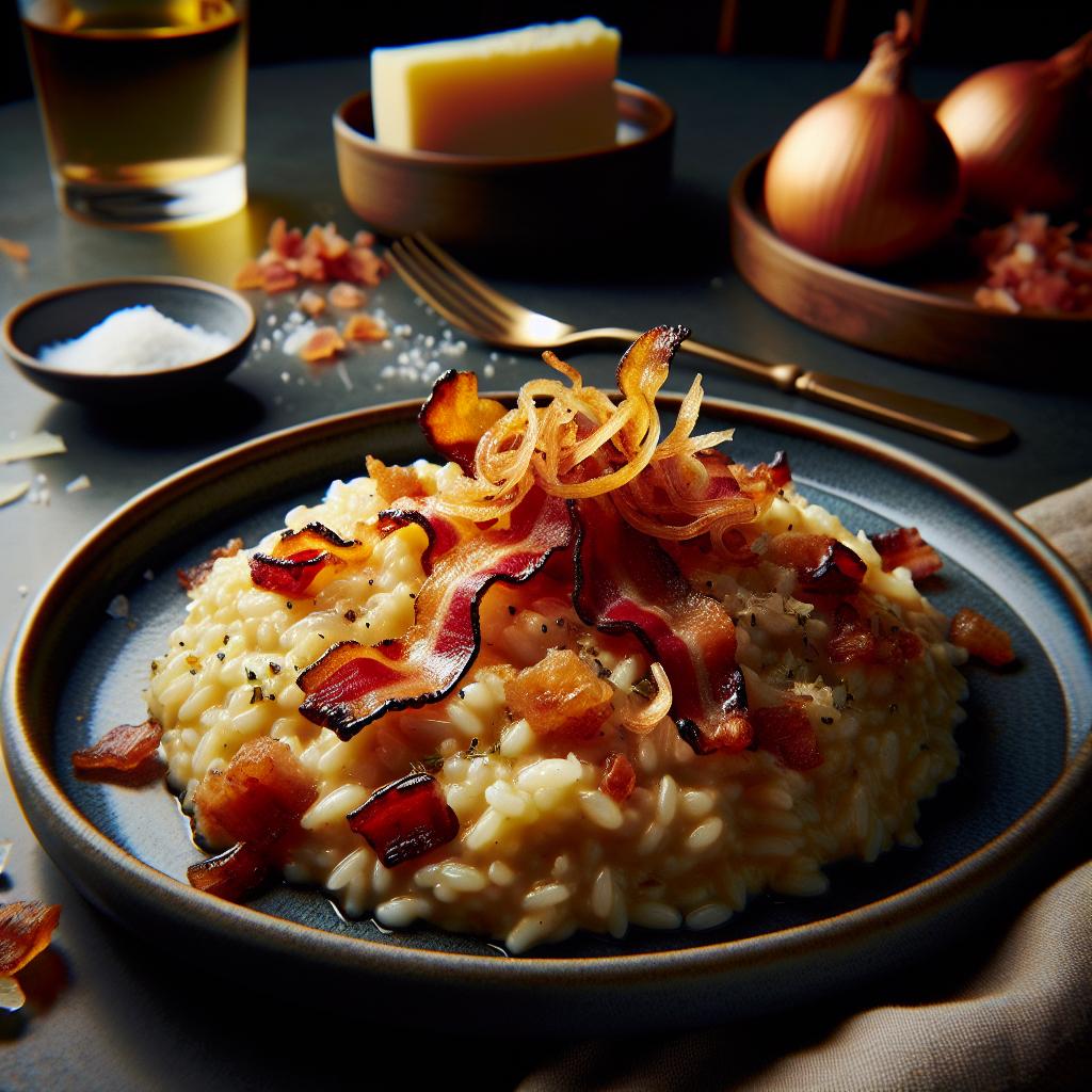 Risotto with Bacon and Caramelized Onions