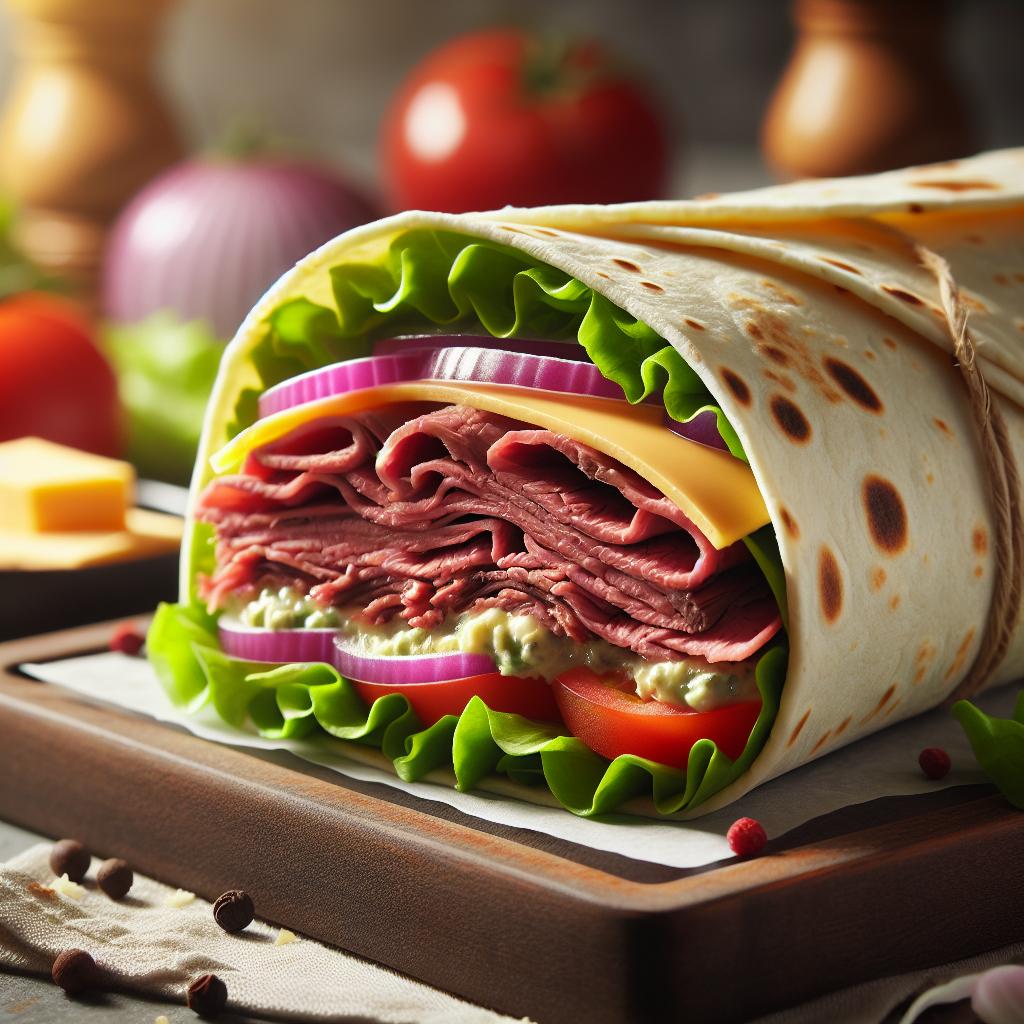 Roast Beef and Horseradish Wrap