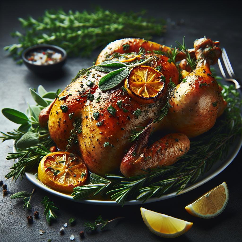 roast chicken with herbs