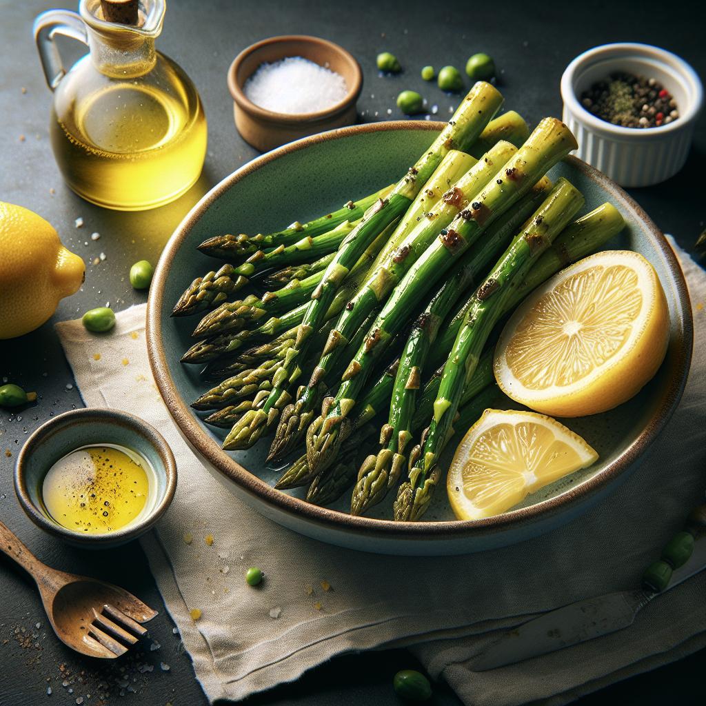 roasted asparagus with lemon