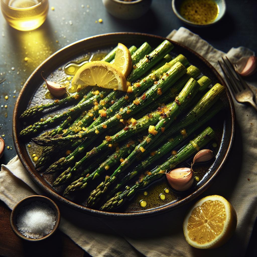 roasted asparagus with lemon garlic butter