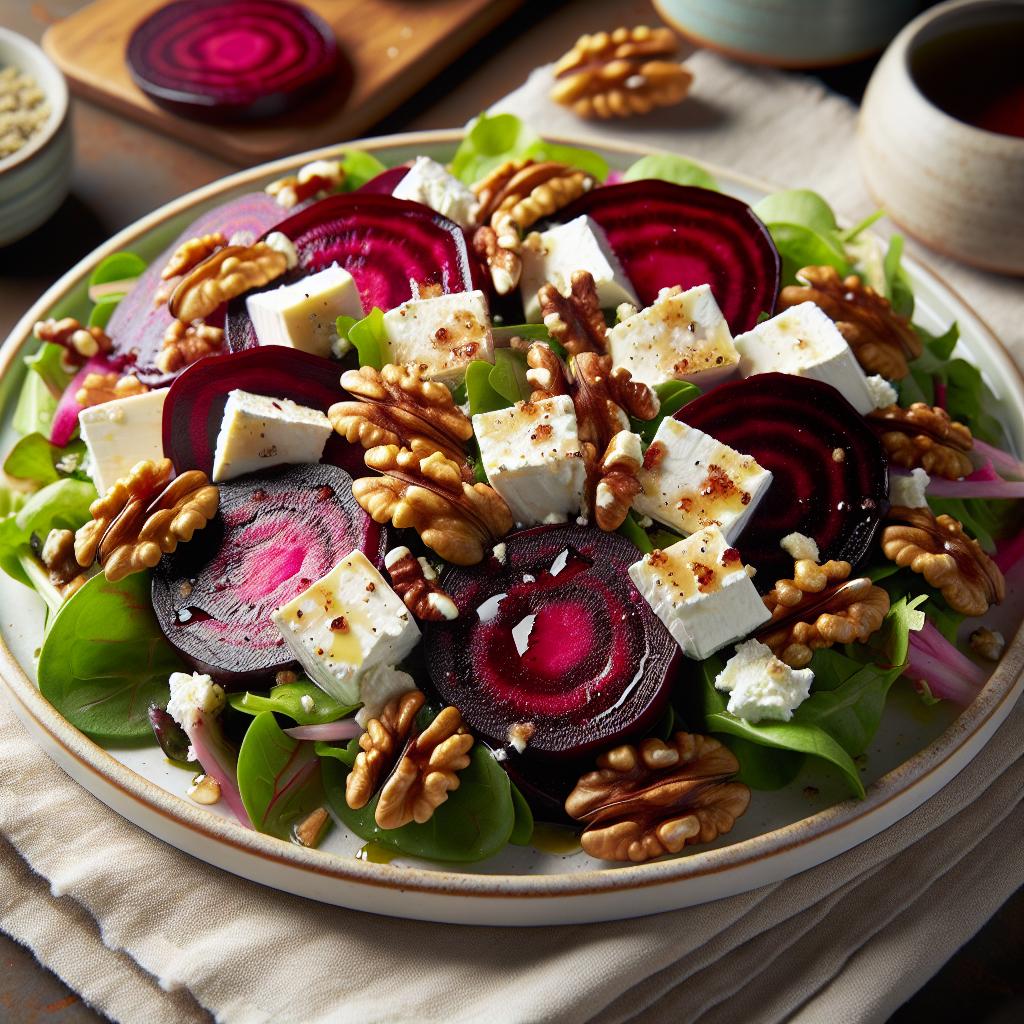 Roasted Beet and Goat Cheese Salad