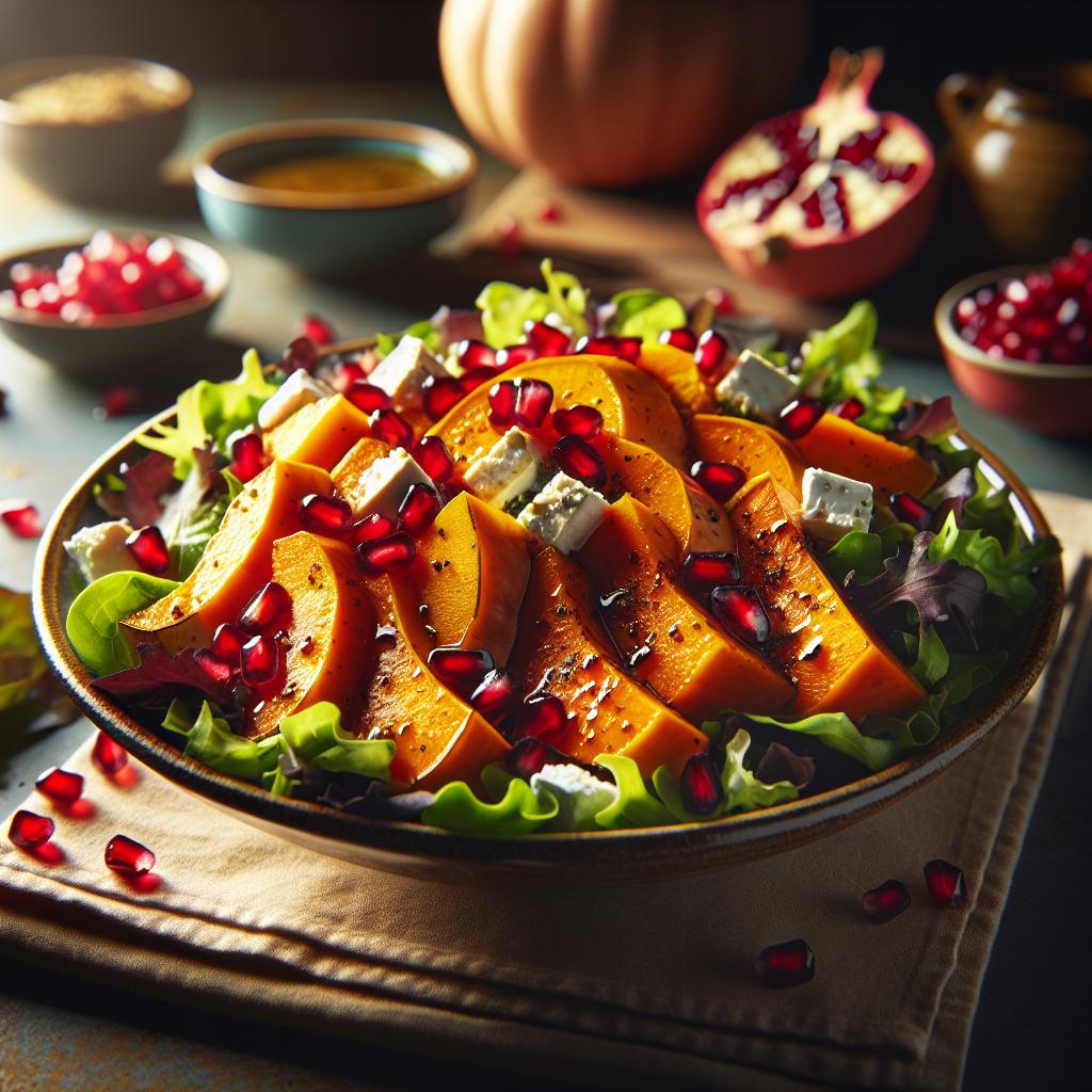 Roasted Butternut Squash and Pomegranate Salad