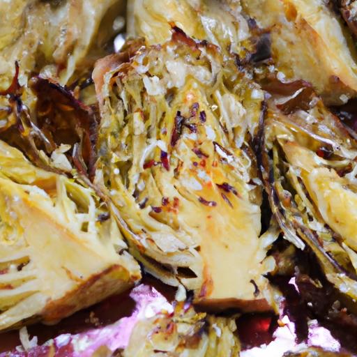 roasted cabbage wedges with parmesan