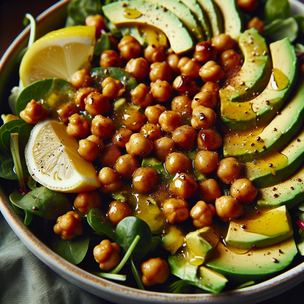 Roasted Chickpea and Avocado Salad