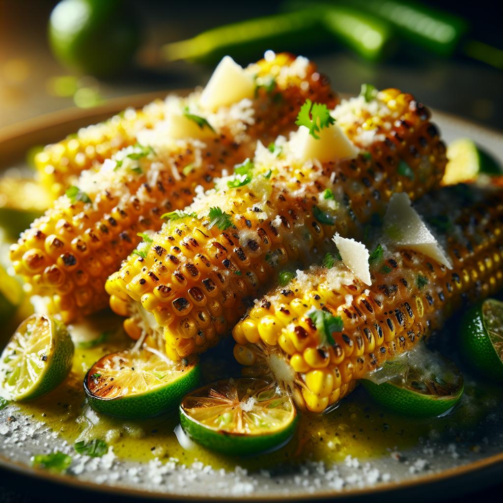 roasted corn with parmesan and lime