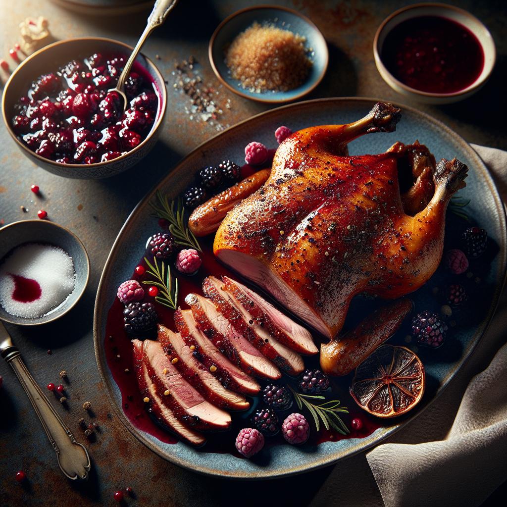 Roasted Duck Breast with Berry Sauce