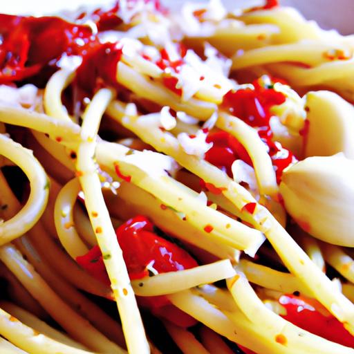 Roasted Garlic and Red Pepper Linguine