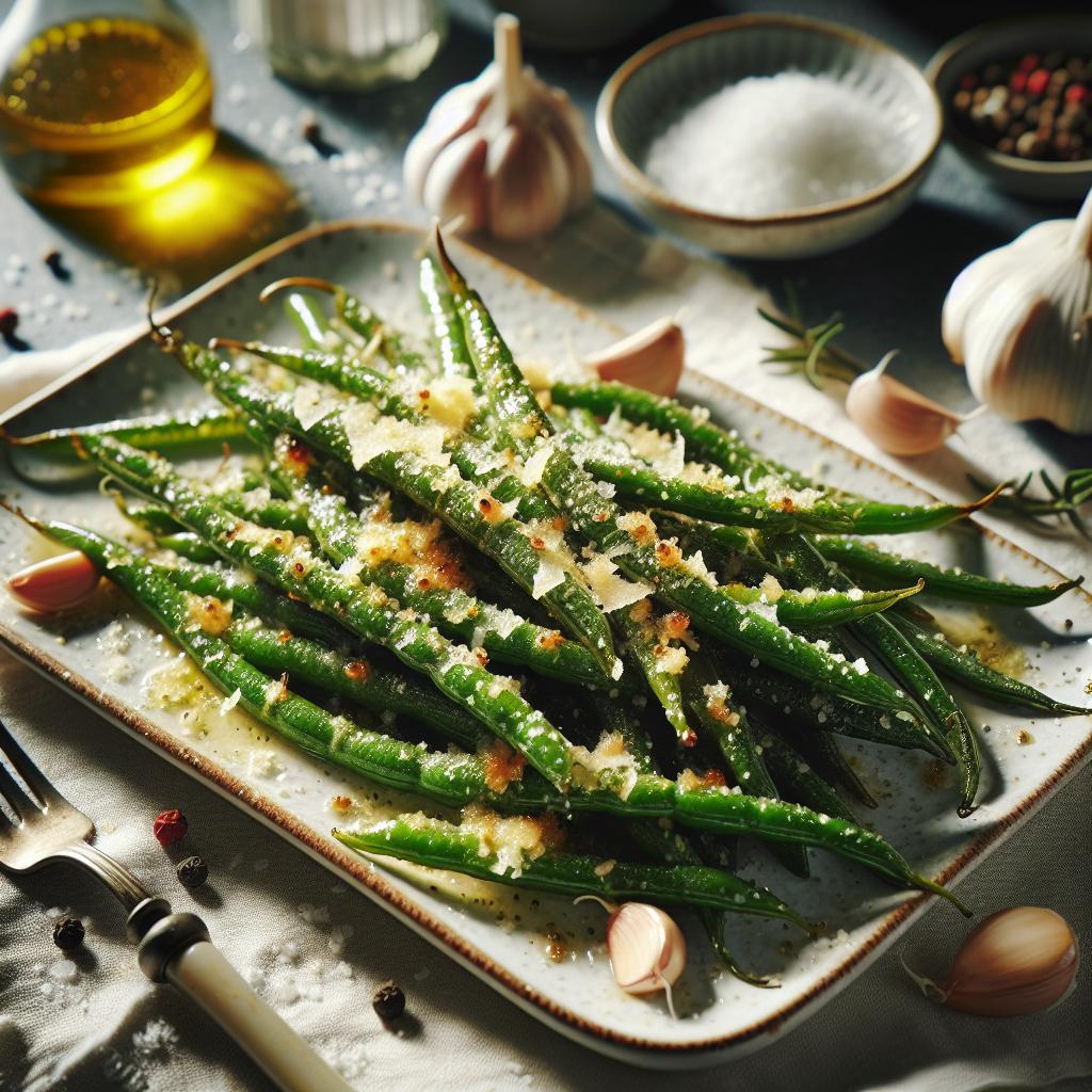 roasted garlic parmesan green beans